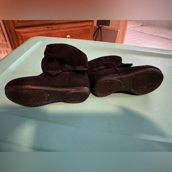 Black girls toddler boots with bow - Picture 2 of 2